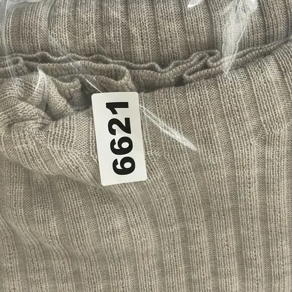 Eileen Fisher Scrunch Neck Dress Women Medium Beige Regenerative Wool NEW Flaw - Picture 13 of 14